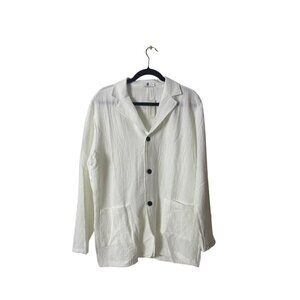 Textured White Two-Piece Set Jacket & Pants Designed In Germany